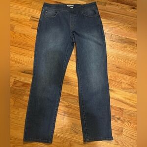 Westbound Women’s Dark Blue Pull On Straight Jeans “Park Avenue Fit”